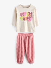 Pink Strawberry/ Checkerboard Printed Pyjamas 3 Pack (9mths-8yrs) - Image 7 of 11