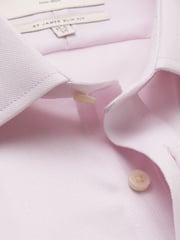 Hawes & Curtis Slim Pink  Non-Iron Pique 100% Cotton Shirt - Image 3 of 3