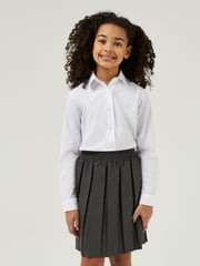 Trutex White Regular Fit Long Sleeve 3 Pack School Shirts - Image 1 of 7