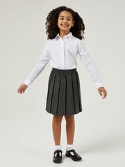 Trutex White Regular Fit Long Sleeve 3 Pack School Shirts - Image 3 of 7