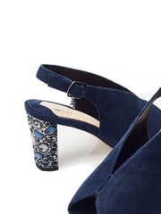 Moda In Pelle Melonia Peep Toe Jewelled Heel Sandals - Image 4 of 4