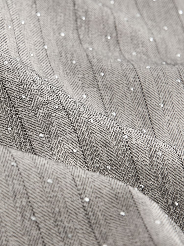 Grey Premium Pull On Diamonte Trousers - Image 6 of 6
