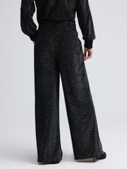 Black Sparkle Pinstripe Jersey Trousers - Image 3 of 6