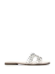 Moda in Pelle Natural Terra Jewelled H Band Perspex Sliders - Image 1 of 4