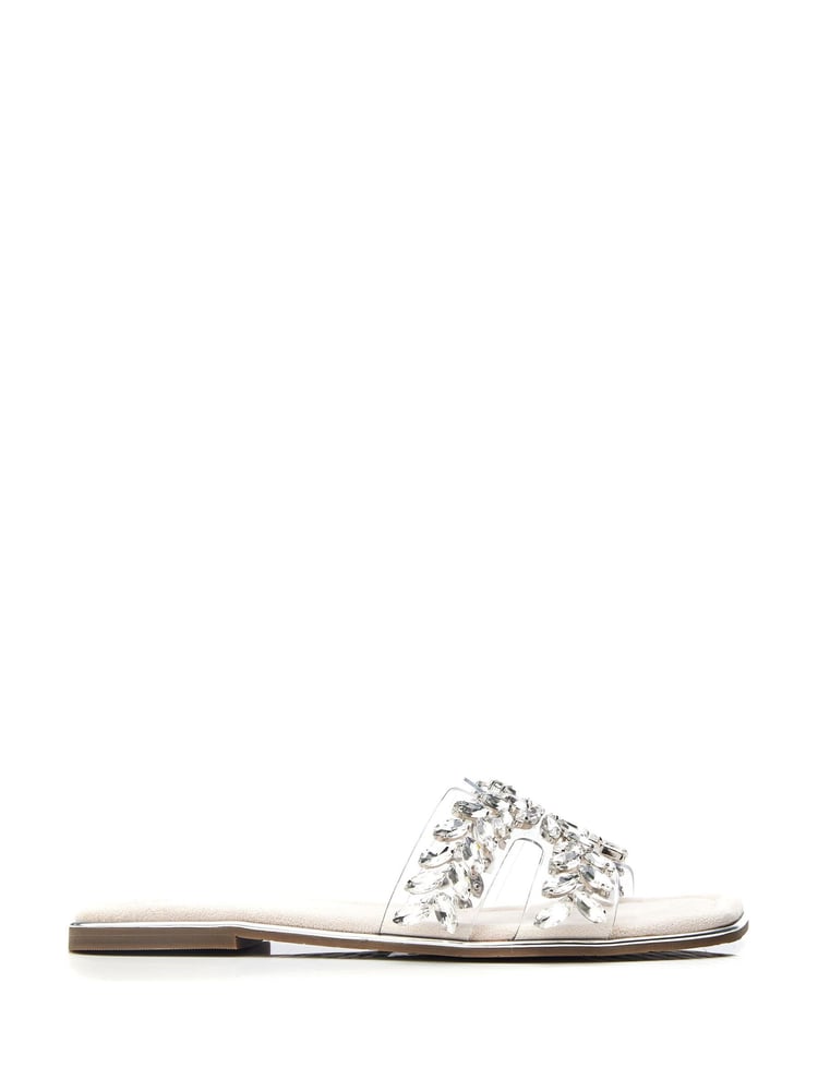 Moda in Pelle Natural Terra Jewelled H Band Perspex Sliders - Image 1 of 4