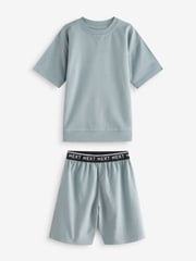 Sage Green Short 100% Cotton Pyjamas 3 Pack (3-16yrs) - Image 2 of 7