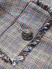 Ted Baker Grey Mayumi Cropped Bouclé Jacket - Image 6 of 6