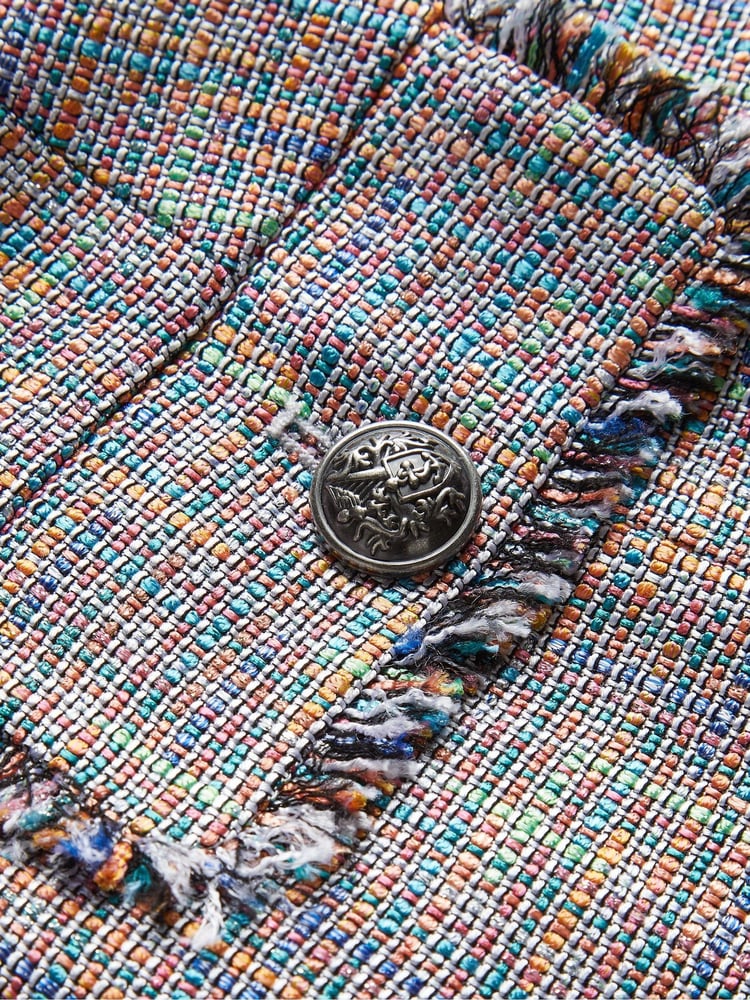 Ted Baker Grey Mayumi Cropped Bouclé Jacket - Image 6 of 6