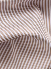 Neutral Stripe Slim Fit Premium Two-Fold Cotton Shirt - Image 8 of 8