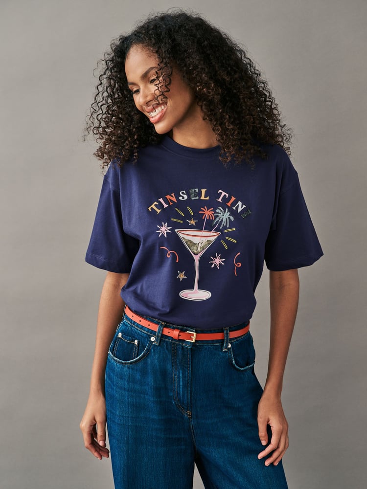 Tinsel Tini Christmas Short Sleeve 100% Cotton T-Shirt - Image 1 of 7