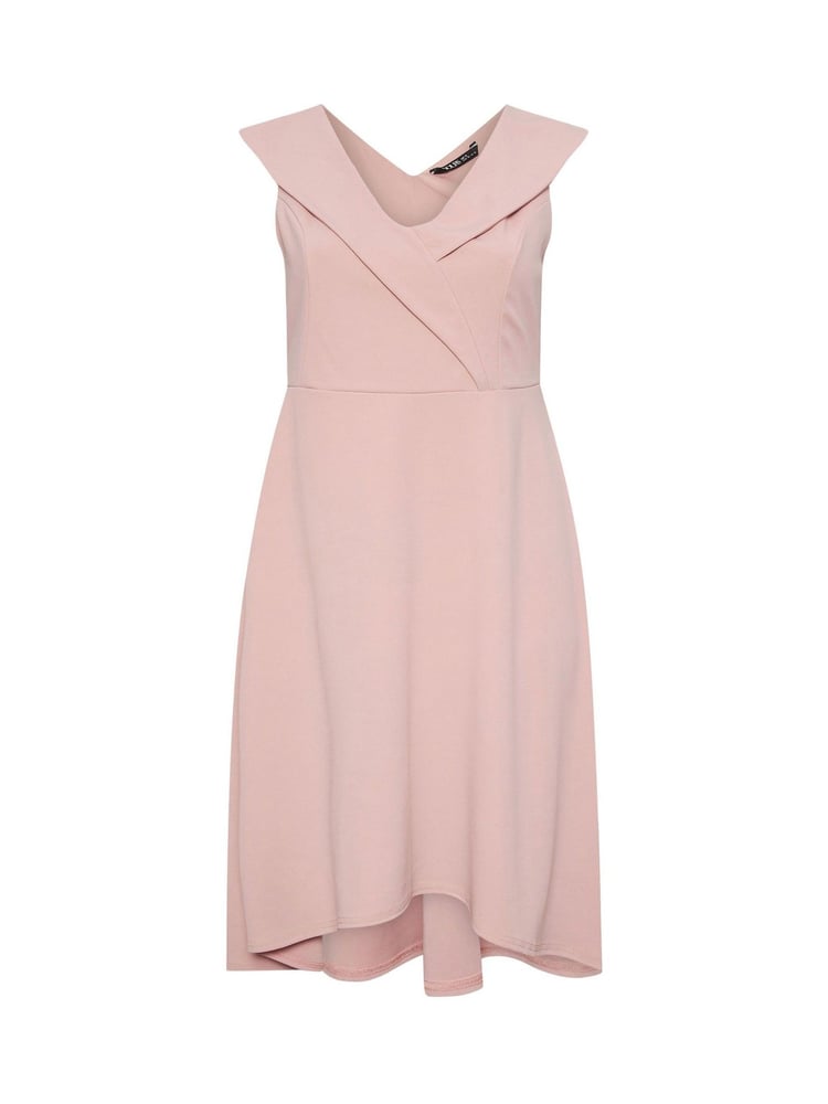 Yours Curve Pink London Tuxedo High Low Dress - Image 5 of 5