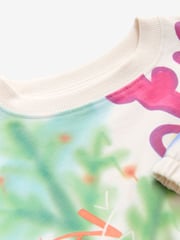 Cream/Pink/Green 100% Cotton Reindeer Christmas Joggers (3-16yrs) - Image 14 of 14