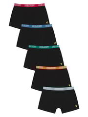 Lyle & Scott Black Underwear Boys Ned Trunks 5 Pack - Image 1 of 5