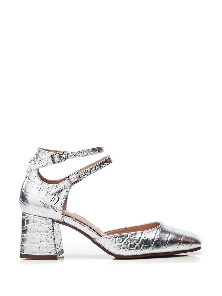 Moda in Pelle Daziah Square Toe Block Multi Strap Heels - Image 1 of 4