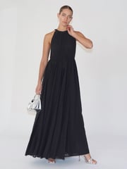 Religion Black Dusk Halter Neck Maxi Dress With Full Skirt - Image 1 of 6