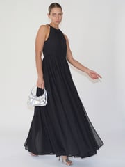 Religion Black Dusk Halter Neck Maxi Dress With Full Skirt - Image 3 of 6