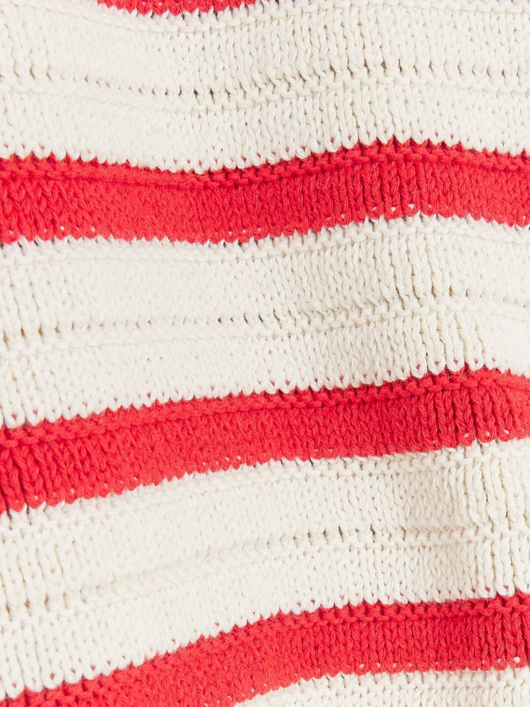 River Island Red Stripe Textured Knitted Cardigan - Image 6 of 6 River Island Red Stripe Textured Knitted Cardigan - Image 6 of 6