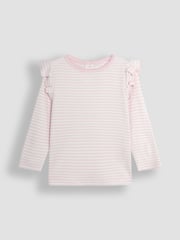 JoJo Maman Bébé Pink 2-Pack Frill Tops - Image 4 of 5