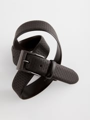Black Geometric Signature Laser Engraved Belt - Image 2 of 3