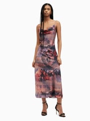 AllSaints Purple Hadley Colca Dress - Image 1 of 6