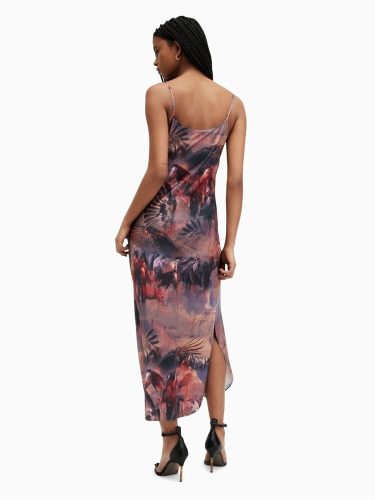 AllSaints Purple Hadley Colca Dress - Image 2 of 6
