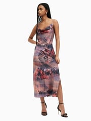AllSaints Purple Hadley Colca Dress - Image 4 of 6