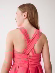 Baker by Ted Baker Coral Pink Chiffon Scuba Dress - Image 5 of 5