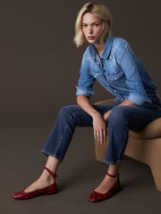 Mid Blue Slim Flared Lift And Shape Bootcut Jeans - Image 2 of 8