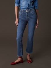 Mid Blue Slim Flared Lift And Shape Bootcut Jeans - Image 3 of 8