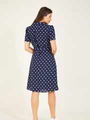 Yumi Blue Spot Retro Shirt Dress - Image 2 of 4