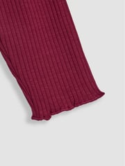 JoJo Maman Bébé Cream Cherry Rib Frill Leggings 2 Pack - Image 7 of 7