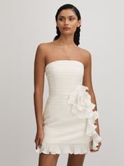 Amur Strapless Ruffle Mini Dress - Image 1 of 6