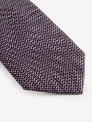 Purple Silk Textured Tie - Image 2 of 3