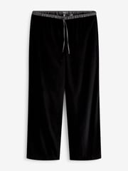 Black Velvet Wide Leg Trousers - Image 4 of 7