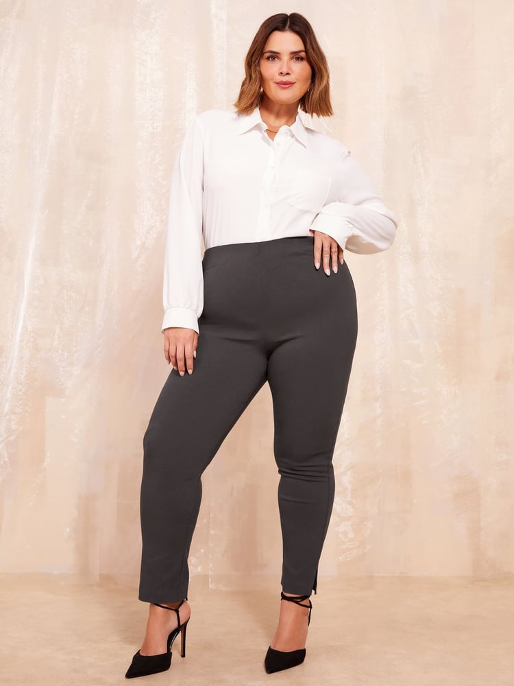 Friends Like These Grey Curve Sculpting Stretch Trousers - Image 1 of 4