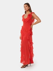Forever New Red Olivia Ruffle Dress - Image 3 of 4