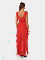 Forever New Red Olivia Ruffle Dress - Image 4 of 4