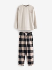 Neutral/Black Woven Check Pyjamas 3 Pack (3-16yrs) - Image 9 of 15