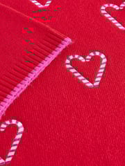 Red Candy Cane Heart Knitted Christmas Jumper - Image 10 of 10