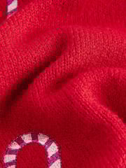 Red Candy Cane Heart Knitted Christmas Jumper - Image 8 of 10