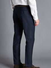Charles Tyrwhitt Blue Slim Fit End On End Ultimate Performance Suit: Trousers - Image 2 of 4