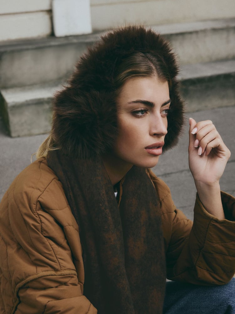 Chocolate Brown Faux Fur Earmuffs - Image 1 of 6
