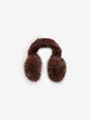 Chocolate Brown Faux Fur Earmuffs - Image 4 of 6