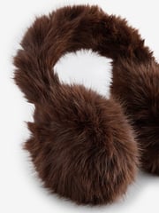 Chocolate Brown Faux Fur Earmuffs - Image 5 of 6