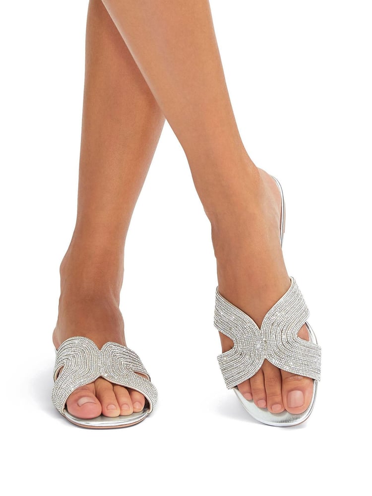 Carvela Chrome Gala Mule Jewel Sandals - Image 1 of 4 Carvela Chrome Gala Mule Jewel Sandals - Image 1 of 4