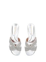 Carvela Chrome Gala Mule Jewel Sandals - Image 2 of 4