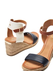 Moda in Pelle Phyllis Square Toe Two Strap Wedge Sandals - Image 4 of 4