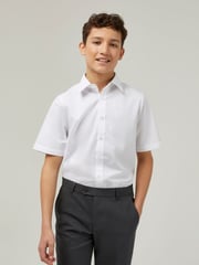 Trutex White Regular Fit Short Sleeve 3 Pack School Shirts - Image 1 of 7