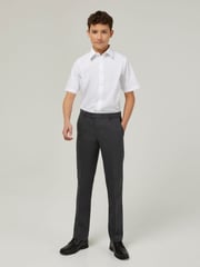 Trutex White Regular Fit Short Sleeve 3 Pack School Shirts - Image 3 of 7
