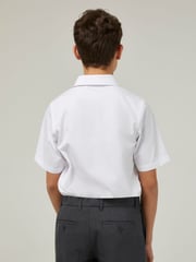 Trutex White Regular Fit Short Sleeve 3 Pack School Shirts - Image 4 of 7